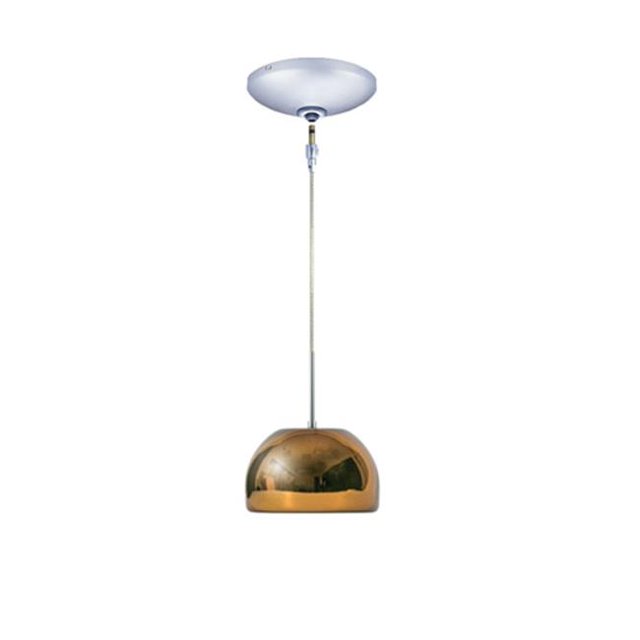 Jesco Lighting QAP501-CC-CH Pendentif Mini Lumière 8 Po. Chrome, Chocolat