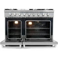 thumbnail image 2 of 48" Freestanding Double Oven Gas Range, 6 Sealed Gas Burners, Convection Oven, 2 of 15