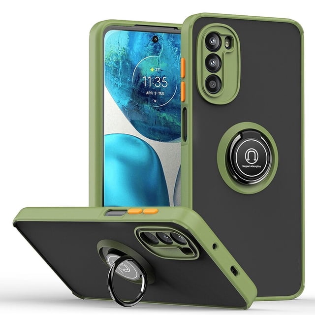 Funda de silicona con anillo para Motorola Moto G52 G22 G31 G6 G60S E5 E6 STYLUS GLPY G Power FAST ELE PLUS, funda dura para teléfono de PC xuanjing unisex