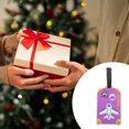 thumbnail image 4 of Unique Bargains 1 Pc Plane Luggage Tag for Travelling Purple Soft Rubber, 4 of 5