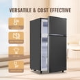 thumbnail image 4 of WANAI 3.5 Cu.ft Fridge with Freezer 2 Door Compact Refrigerator with Adjustable Thermostat Dark Grey, 4 of 8