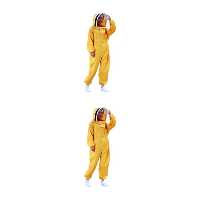 Thinsony Cotton Breathable And Comfortable Beekeeper Suit For Safety Wide Application Beekeeper Costume yellow XL 2Set