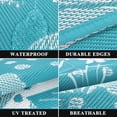 thumbnail image 2 of Enyhom Floral Waterproof Outdoor Rug 6'x9',Reversible Plastic Straw Patio Camping Rug for Camping Patio Picnic, Teal, 2 of 6