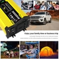 thumbnail image 3 of Inversor Conversión para Vehículos 3000 W Interfaz USB Dual Serie Q1 (12 V A 220 V Amarillo), 3 of 9