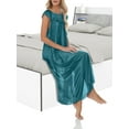 thumbnail image 3 of EZI Nightgowns for Women - Soft & Breathable Satin Night Gowns for Adult Women - Medium to Plus Size Womens Sleep Shirts - Long Mid-Length Nightgown, 3 of 9