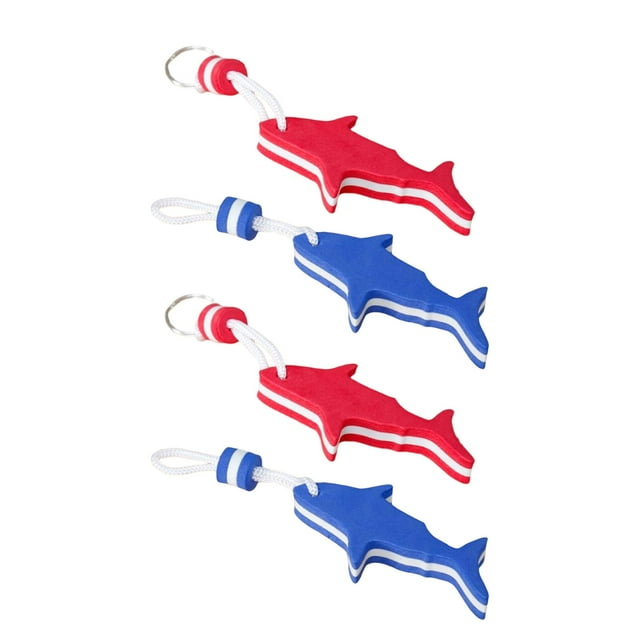 Llaveros Flotantes Cola 4x Llaveros Flotantes para Canotaje Pesca Vela 2x azul y 2x rojo