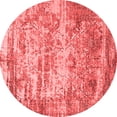 thumbnail image 1 of Ahgly Company Indoor Round Oriental Red Industrial Area Rugs, 4' Round, 1 of 4