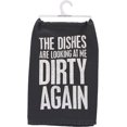 thumbnail image 4 of Primitives by Kathy 113415 Kitchen Towel The Dishes Looking Dirty Again, 28-inch, Cotton, 4 of 4