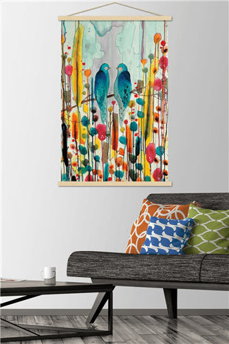 Sylvie Demers - Birds Wall Poster with Magnetic Frame, 22.375" x 34"