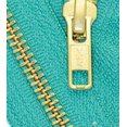 thumbnail image 1 of 19" Medium Weight Jacket Zipper YKK #5 Brass ~ Separating ~ 539 Blue Green (1 Zipper/pack), 1 of 1