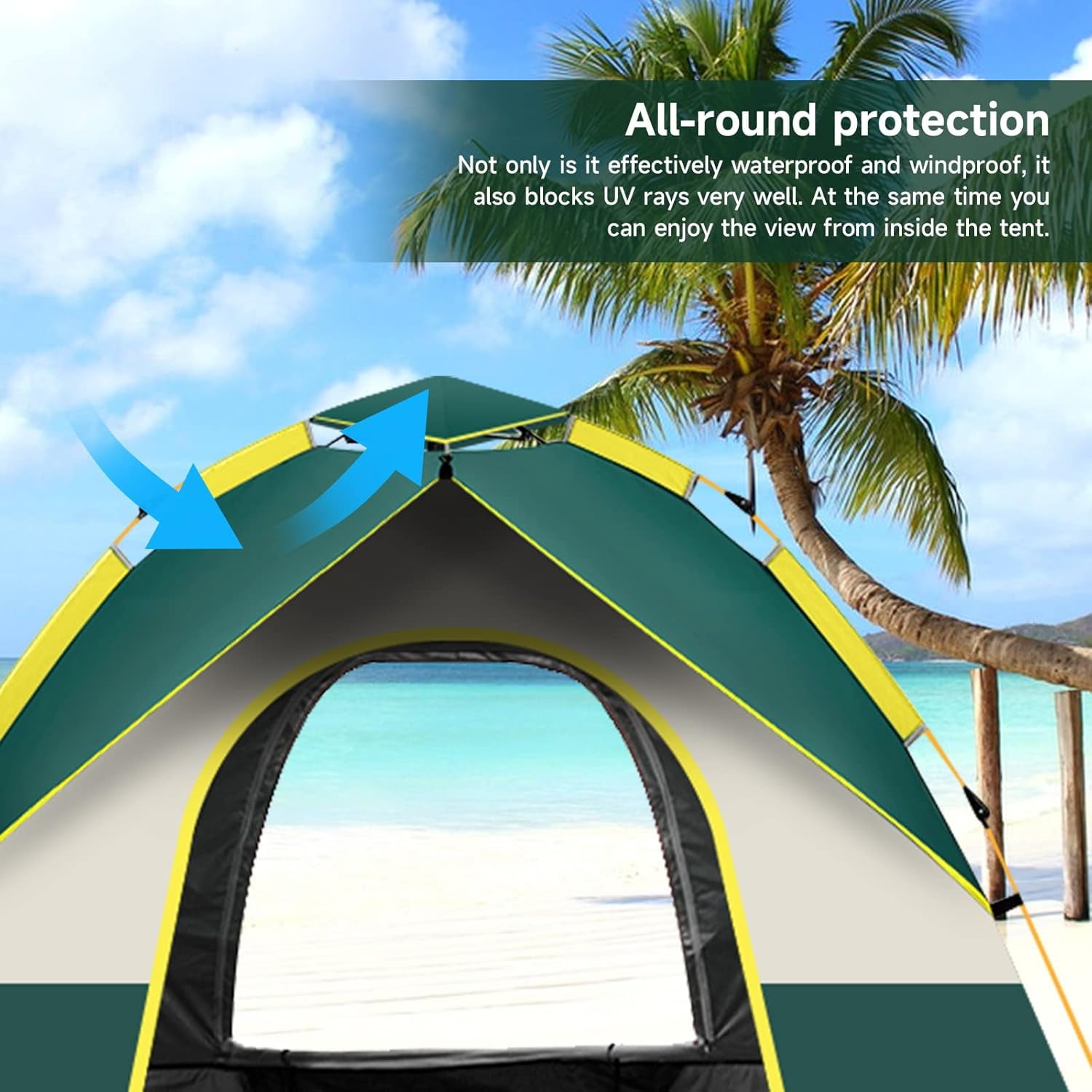 SAN LIKE Camping Tent 3/4 Person Tents for Family Camp Tent
