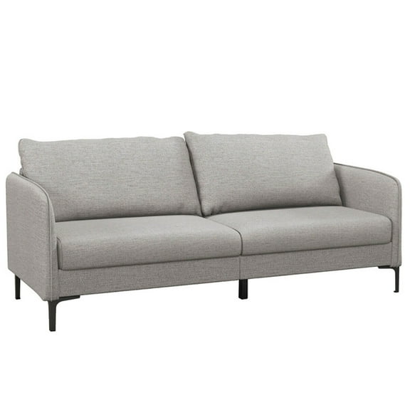 Resenkos Modern 76 Inch Loveseat Sofa Couch for Apartment Dorm with Metal Legs-Gray, Couch for Living Room, Loveseat Sofa for Small Spaces, Living Room, Office, Soft Couch Easy to Install