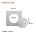 thumbnail image 2 of Uxcell 2 piezas de cubiertas de pared de tubería 51 mm/2" ID cuadradas removibles con cubierta de agujero rectangular, plateadas, 2 of 5