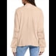 thumbnail image 3 of Blusas de Mujer con Cuello en V, Larga, Encaje, Elegantes, Informales, Modernas, de Gran Tamaño. Albaricoque XL, 3 of 7