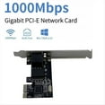 thumbnail image 3 of PCI-E Network Card 1000Mbps Gigabit Ethernet PCI Express 10/100/1000M RJ45 LAN Adapter Converter for Desktop PC,1x Network Card,Black, 3 of 8