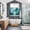 Teal Green, variant on Purple Mountain Kitchen Curtains Window Panels, Misty Forest Nature Woodland Pine Tree Landscape Insulated Window Treatment Curtain, Grommet Curtains for Bedroom/Living Room, 2 Piece 52"Wx45"L