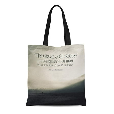 - ASHLEIGH Canvas Tote Bag How Masterpiece of Man Live Purpose Michel Montaigne 0116 Reusable Handbag Shoulder Grocery Shopping Bags