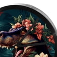 thumbnail image 4 of Dinosaur 9.8 Inch Silent Round Digital Wall Clock - Battery Operated Clocks for Bedroom Living Room Kitchen Bathroom Decoration, 4 of 6