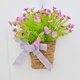 thumbnail image 4 of Cesta de guirnaldas florales de primavera y verano para puerta principal con flores simuladas y follaje verde, decoración colgante de ratán para pared en hogar y eventos., 4 of 9