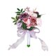 thumbnail image 5 of Mano nupcial con flores para dama de honor sosteniendo un ramo de flores artificiales falsas. rosa violeta, 5 of 9