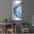 thumbnail image 4 of Luxe Metal Art 'Blue Vortex I' by Grace Popp Metal Wall Art, 24"x48", 4 of 9