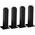 thumbnail image 1 of Patas de muebles ajustables, 4 juegos, patas de metal para muebles, patas de apoyo cuadradas negras para gabinetes de baño, capacidad de carga 400 kg, altura 30 cm, ajustable 18 mm, AAFGVC, 1 of 3