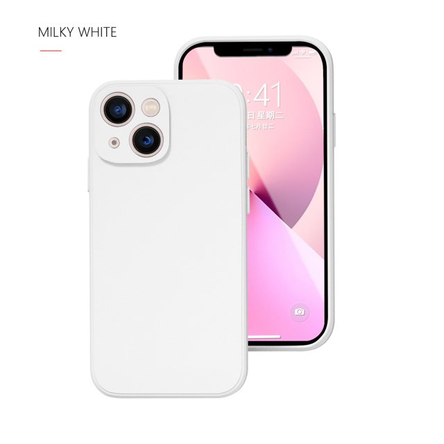 Funda de teléfono para IPhone X, XR, XS, 11, 12, 13, 14 Pro Max, 7, 8 Plus, contraportada de silicona líquida a prueba de golpes, Color puro contraído