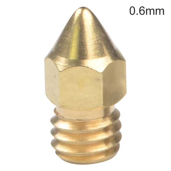 pitrice 3D Printer Nozzle Extruder Print Head Parts 1.75mm Filament Replacement for Zortrax M200, 0.6mm Caliber Brass