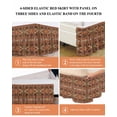 thumbnail image 6 of Brown Southwest Aztec Wrap Around Bed Skirts for Queen Bed 18" Drop,Bed Skirt with Adjustable Elastic Belt Dust Ruffle Bed Valance for Bedroom Hotel Luxury Farmhouse Vintage Geometric Bed Frame Cover, 6 of 7