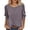 502_Grey, variant on T Shirts for Women,Casual 3/4 Sleeve Tops With Buttons Crew Neck Blouson Sleeve Cocoon Shirts,White Women Blouses
