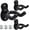 Black, variant on 3pcs Guitar Hangers, Stand, Hooks, Holders, Wall Mount Display, For All Size of Guitar, Bass Ukulele, Mandolin and banjo (3-Brackets/pack)