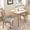 2:Natural (Upholstered Chair), variant on Harper & Bright Designs 3 Piece Expandable Dining Set with 2 Upholstered Chairs, Wood Dining Table with Drop Leaf for Small Place, Brown