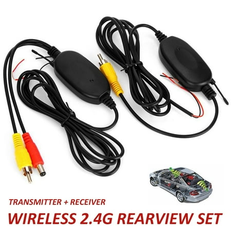 2.4g Wireless Video Audio - 2.4G Wireless Rear RCA View Color Video Transmitter Receiver Backup Car Camera DC 12V