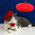 thumbnail image 4 of Chien Béret Chapeau Réglable Mignon Chat Béret Confortable Doux Chien Costume Accessoires Photo Accessoires de Mode pour Animaux de Compagnie Accessoires, 4 of 8