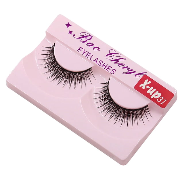 Pestañas naturales, pestañas postizas, pestañas cortas, pestañas postizas de visón tenues, multicapa, densas, horquilla, delgadas, gruesas, ojos grandes, para discoteca, baile, pestañas postizas, par