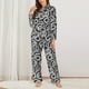 thumbnail image 2 of Balery Snake Conjunto de Pijama con Estampado para Mujer, Conjunto de Dos Piezas con Manga Larga, Ropa de Dormir Suave con Bolsillos, Pijamas Cómodos-Large, 2 of 7