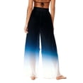 thumbnail image 2 of OGLCCG Women's Cover Up Pants See Through Sheer Mesh Chiffon Boho Beach Pants Gradient Color Wide Leg Flowy Long Palazzo Pant,L, 2 of 7