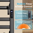 thumbnail image 4 of TABU Towel Warmer Rack, 6 Bars Electric Heated Towel Racks, Top Warmer Shelf, Auto Shut-Off Timer, for Bathroom, Black, 4 of 8