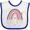 thumbnail image 3 of Inktastic Mimi and Pappy Love Me Rainbow Girls Baby Bib, 3 of 4