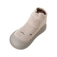 thumbnail image 4 of Mepaouo Toddler Walking Sock Shoes Infant Non Slip Slippers Baby Boys Girls Indoor Outdoor Sneakers Khaki, 4 of 5