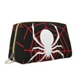 thumbnail image 2 of Naloa Spider On The Web Leather Makeup Bag for Purse Travel, Portable Small Cosmetic Organizer for Women and Girls, Make up Bag with Zipper, 2 of 8