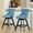 Light Blue, variant on S-HOME Leisure Style Swivel Bar Stools with Chrome Nailhead Trim and Wooden Legs Set of 2 for Modern Dining, Light Blue