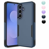 Njjex Galaxy S25 FE 5G Case 6.7" Shockproof Rugged Cover, Military Grade Protection, Slim Fit Anti-Slip Bumper Case Dual Layer Full Body Protective Cover for Samsung S25 FE 5G 2025 -Blue