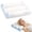 White Blue, variant on EDX Ergonomic Contour Memory Foam Pillow for Neck & Shoulder Pain Relief, Slow Rebound Cervical Support, Cooling Washable Cover, Medium Firm
