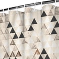 thumbnail image 4 of Extra Long Boho Shower Curtain 72x84 Inches - Vintage Floral & Tropical Leaves Pattern, Waterproof Bohemian Bathroom Decor with 12 Hooks, Tribal Rustic Style, 4 of 5