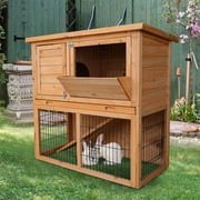 Outdoor Wooden Rabbit Hutch Pet Cage Animal House