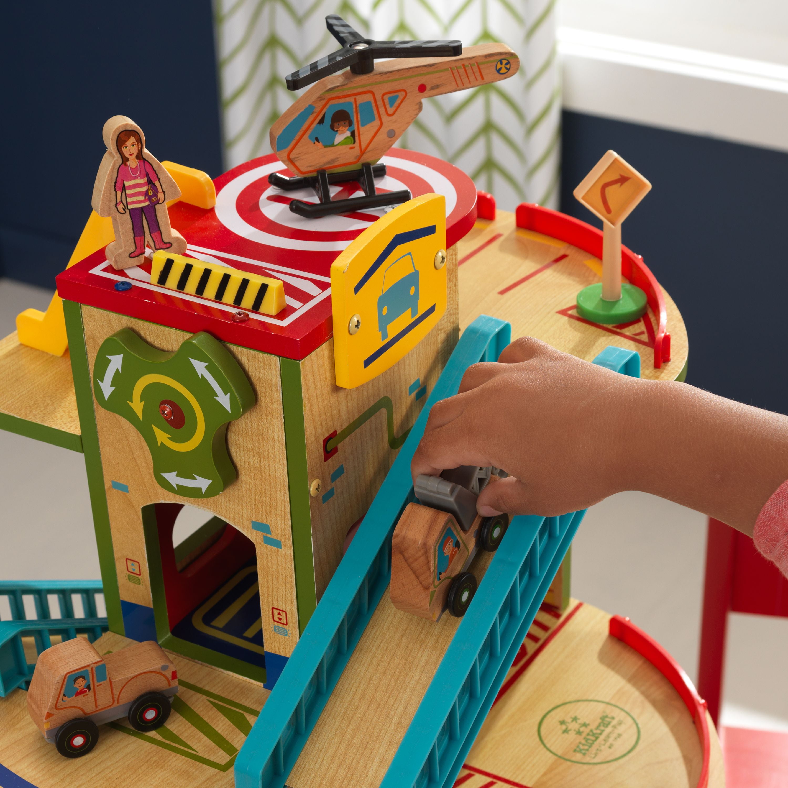kidkraft wash n go wooden car garage