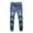 Blue, variant on Pants for Men Men's Casual Autumn Denim Cotton Elastic Draw String Work Trousers Jeans Pants Trousers