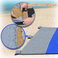 thumbnail image 5 of Strong Camel 9' x 7' Large Sand Escape Beach Blanket / Portable Picnic Blanket w 6 Corner Pockets , Nylon Beach Cushion, 5 of 7