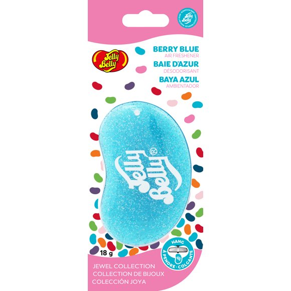 Jelly Belly 3D Hanging Jewel Air Freshener - Berry Blue